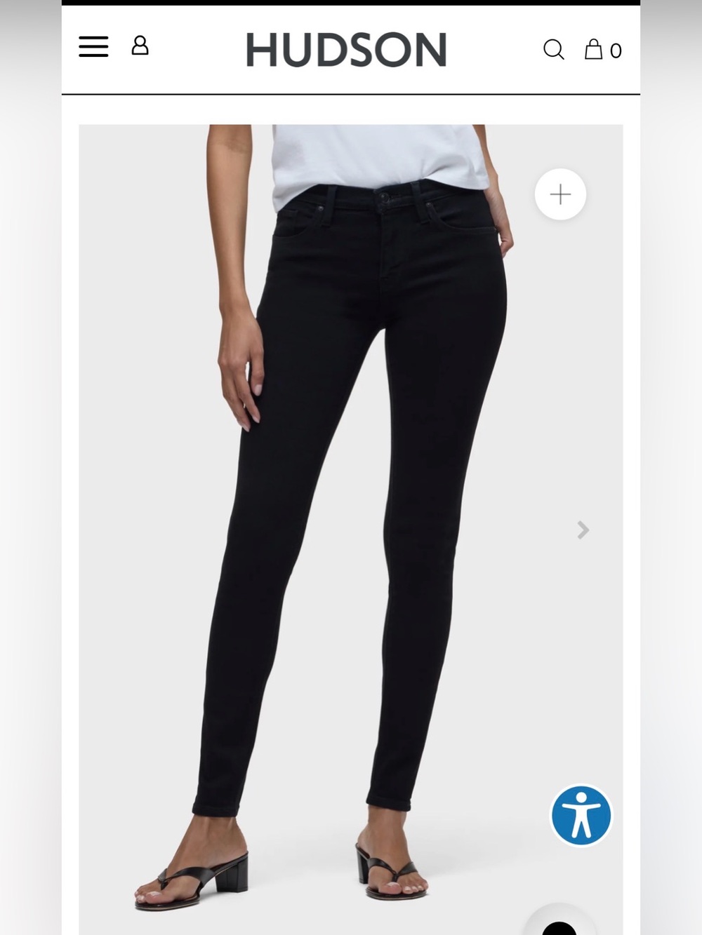 Hudson Nico Super Skinny black jeans